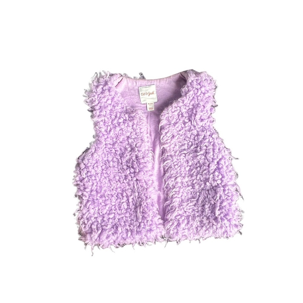 Cat & Jack Lilac sherpa short sleeved Vest kids